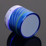 Lightweight Wireless Stereo Audio Bluetooth Speakers with Colorful Led Light Powered by Rechargeable Battery Build... N11