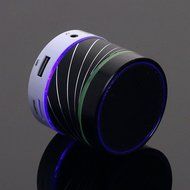 Lightweight Wireless Stereo Audio Bluetooth Speakers with Colorful Led Light Powered by Rechargeable Battery Build... N20