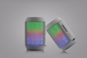AIBIMY Portable Bluetooth Speakers, HD Sound Pulse Wireless Bluetooth Speaker with LED Lights, Support U-disk/... N3