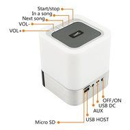All-in-1 Wireless Bluetooth Portable Speaker With TF Card Slot, Touch LED Lamp, MP3 Player, Alarm Clock and Hands-free... N4