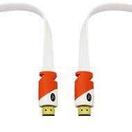 FLAT HDMI Cable 2.0 - 25 Feet, High Speed HDMI Flat Wire, 7.6 Meter By Ultra Clarity - CL3 Rated - Audio Return... N4