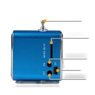 HuntGold Mini Portable USB Digital PC Speaker Micro SD/TF Card MP3 Music Player&amp;FM Radio(blue) N4