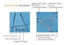 Apltch&reg; Qone Mini Portable LED Light Magic Cube Bluetooth Speakers CiDoss Bluetooth Hands free Wireless Speaker... N11