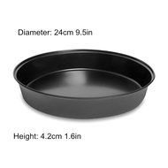 HornTide Non-Stick Bakeware 8.5-inch 9.5-inch Round Cake Pan Deep Dish Regular Size 2-Piece Set Black N4