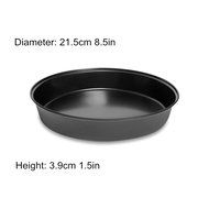 HornTide Non-Stick Bakeware 8.5-inch 9.5-inch Round Cake Pan Deep Dish Regular Size 2-Piece Set Black N5