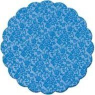 Tapetinho De Brigadeiro / Intermediate Plastic Liner for Candies (7 cm, Dark Blue Lace/ Azul Marinho Renda)