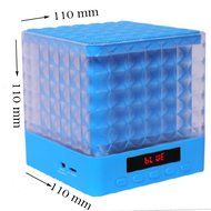 Unitesoul portable wireless Cube bluetooth speaker 10w FM Radio &amp; LCD Display,TF Card Slot,LED Light for Phone... N4
