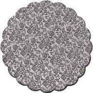 Tapetinho De Brigadeiro / Intermediate Plastic Liner for Candies (7 cm, Dark Blue Lace/ Azul Marinho Renda) N12