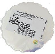 Tapetinho De Brigadeiro / Intermediate Plastic Liner for Candies (7 cm, Dark Blue Lace/ Azul Marinho Renda) N18