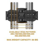 Articulating Arm 32-50 inch TV LCD Monitor Wall Mount, Full Motion Tilt Swivel for 32" 36" 37" 40" 42" 46" 50"... N2
