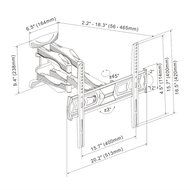 Articulating Arm 32-50 inch TV LCD Monitor Wall Mount, Full Motion Tilt Swivel for 32" 36" 37" 40" 42" 46" 50"... N5