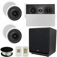 Theater Solutions 5.1 Home Theater 6.5" Speaker Set with Center, 15" Powered Sub and More TS65CL51SET9