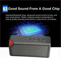 Bluetooth Speakers, M.Way X3S Hi-Fi Portable LED Speaker Wireless Bluetooth Stereo USB Charging TF FM With Mic... N2
