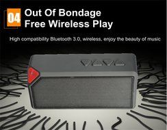 Bluetooth Speakers, M.Way X3S Hi-Fi Portable LED Speaker Wireless Bluetooth Stereo USB Charging TF FM With Mic... N3