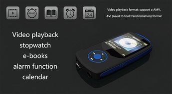 MEEKO 8GB Hi-Fi Lossless Sound Bluetooth MP3 Player 50 Hours Playback,FM Radio Record, Blue N2