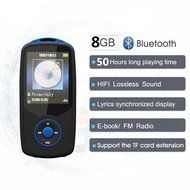 MEEKO 8GB Hi-Fi Lossless Sound Bluetooth MP3 Player 50 Hours Playback,FM Radio Record, Blue N5