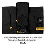 Outdoor TV Cover, Black Weatherproof Universal Protector for 40'' - 42'' LCD, LED, Plasma Television Sets - Compatible... N4