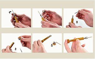 Eachbid External Repairing Tools 5 in1 Screwdriver Set Repair Tools Kit for iPhone Samsung Laptop HTC LG N6