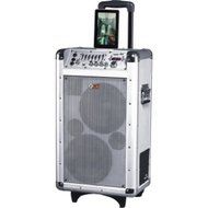 QFX Portable Battery-Powered PA Bluetooth Speaker, White N3