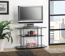 Convenience Concepts Designs2Go 3-Tier TV Stand for Flat Panel Television up to 32-Inch or 80-Pound, Black