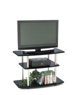 Convenience Concepts Designs2Go 3-Tier TV Stand for Flat Panel Television up to 32-Inch or 80-Pound, Black N2