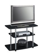 Convenience Concepts Designs2Go 3-Tier TV Stand for Flat Panel Television up to 32-Inch or 80-Pound, Black N3