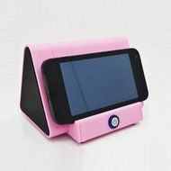 Aolyty Creative Portable Wireless Induction Speaker Magic Near Field Touch Sound Amplifier with Phone Stand Blue N13