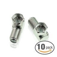 Mediabridge F-Type Right Angle Adapter - 90&deg; Female to Male Connector - 5 Pack - (Part# CONN-F81-RA-5PKX ) N9
