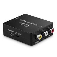 Cingk Mini RCA Composite CVBS AV to HDMI Video Audio Converter Adapter for TV/PC/PS3/Blue-Ray DVD,Black N2