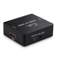 Cingk Mini RCA Composite CVBS AV to HDMI Video Audio Converter Adapter for TV/PC/PS3/Blue-Ray DVD,Black N3
