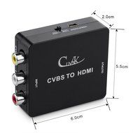 Cingk Mini RCA Composite CVBS AV to HDMI Video Audio Converter Adapter for TV/PC/PS3/Blue-Ray DVD,Black N4