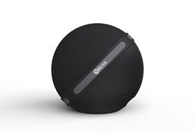 RiiYA Round Glow Portable Wireless Bluetooth 4.1 Speaker with 5 Disco LED Light &amp; Build in Microphone - Black N2