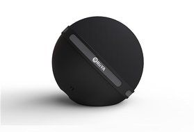 RiiYA Round Glow Portable Wireless Bluetooth 4.1 Speaker with 5 Disco LED Light &amp; Build in Microphone - Black N3