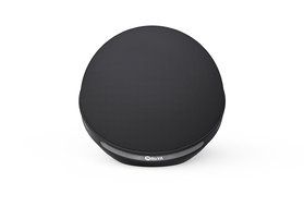 RiiYA Round Glow Portable Wireless Bluetooth 4.1 Speaker with 5 Disco LED Light &amp; Build in Microphone - Black N4