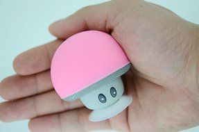 Bluetooth Speaker with Microphone, Ottertooth Mini Cute Mushroom Style with Suction Cup, adheres on the Back of... N42