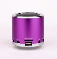 KD-MN-02 Portable Mini Music FM SD USB Speaker for PC Mobile Phone MP3/4 Purple N2