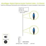BlueRigger Digital Optical Audio Toslink Cable (15 feet)- CL3 Rated N2
