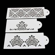 Delight eShop Lace Flower Cake Cookie Fondant Side Baking Wedding Stencil Decorating DIY Tools (#2)