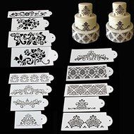 Delight eShop Lace Flower Cake Cookie Fondant Side Baking Wedding Stencil Decorating DIY Tools (#2) N2