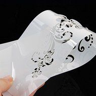 Delight eShop Lace Flower Cake Cookie Fondant Side Baking Wedding Stencil Decorating DIY Tools (#2) N3