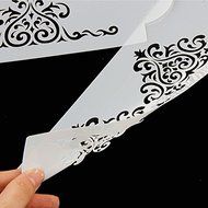 Delight eShop Lace Flower Cake Cookie Fondant Side Baking Wedding Stencil Decorating DIY Tools (#2) N4