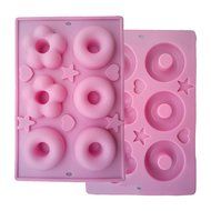 Cake Mold, YORIKIN Silicone Cake Mold 6-cavity Donuts &amp; Flower DIY Handmade Oval Silicone Baking Mold Cake Pan...