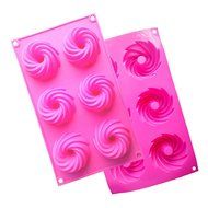 Cake Mold, YORIKIN Silicone Cake Mold 6-cavity Donuts &amp; Flower DIY Handmade Oval Silicone Baking Mold Cake Pan... N2
