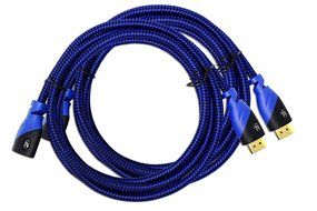 HDMI Extension Cable 10 FT - 2-Pack - Ultra Clarity 4K HDMI Extender 2.0 with Ethernet ( 10 FEET ) M / F Port... N5