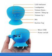 AFUNTA Bluetooth Waterproof Cordless Mini Mushroom Wireless Speaker with Suction Cup MIC Compatible with Apple... N4