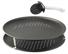 Zenker 7512 Pizza Plate Set &quot;Special Countries&quot; (Set of 3), Black, 12.60&quot;