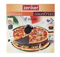 Zenker 7512 Pizza Plate Set &quot;Special Countries&quot; (Set of 3), Black, 12.60&quot; N2