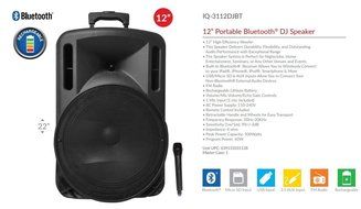 SuperSonic IQsound Wireless Bluetooth Portable DJ Speaker System N6