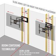 Full Motion TV Wall Mount with 32 inch Long Extension for 42 to 80 inch TVs