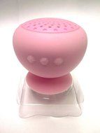 Mushroom Mini Bluetooth Speaker Wireless Waterproof Silicon Suction Pink